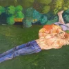 Clearance Pamono Alessio Paternesi, Couple, Oil on Panel, 1980s