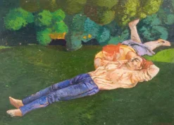 Clearance Pamono Alessio Paternesi, Couple, Oil on Panel, 1980s