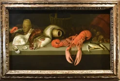Pamono Alexander Van Adriaenssen, Still Life with Oysters & Fish, 1630, Oil on Canvas