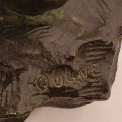 Pamono Alexandre Ouline, Art Deco Warrior Man, 20th Century, Bronze><noscript><img width=