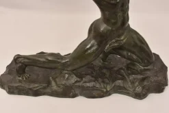 Pamono Alexandre Ouline, Art Deco Warrior Man, 20th Century, Bronze><noscript><img width=