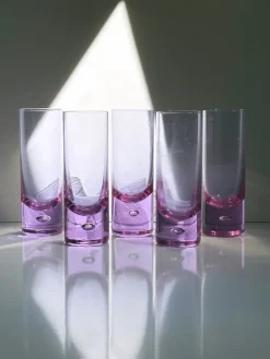 Pamono Alexandrite Glasses by Sergio Asti for Arnolfo di Cambio, 1970s, Set of 5> Glassware