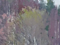 Pamono Alfejs Bromults, Forest Edge at Winter, 1983, Oil on Cardboard><noscript><img width=