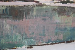 Pamono Alfejs Bromults, Winter Landscape, Oil on Cardboard><noscript><img width=