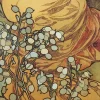 Pamono Alfons Maria Alphonse Mucha, 1920s, Glass & Paper, Set of 4> Art Nouveau