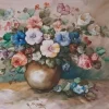 Pamono Alfonse Renè, Flowers, 1980, Oil on Canvas