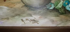 Pamono Alfonse Renè, Flowers, 1980, Oil on Canvas