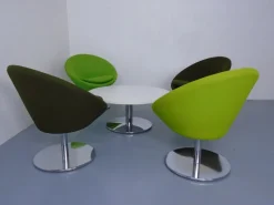 Pamono Allermuir Conic Swivel Club Chairs & Table, Uk, 2015, Set of 5><noscript><img width=