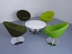 Pamono Allermuir Conic Swivel Club Chairs & Table, Uk, 2015, Set of 5><noscript><img width=