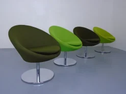 Pamono Allermuir Conic Swivel Club Chairs & Table, Uk, 2015, Set of 5><noscript><img width=