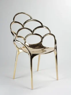 Sale Pamono Alpemare Chair in Mirror Polished Cast Bronze by Barberini & Gunnell