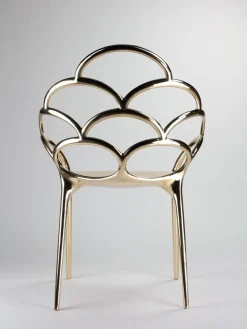 Sale Pamono Alpemare Chair in Mirror Polished Cast Bronze by Barberini & Gunnell
