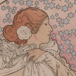New Pamono Alphonse Mucha, La Dame aux Camelias from Les Maîtres de L'Affiche, 1898, Original Lithograph