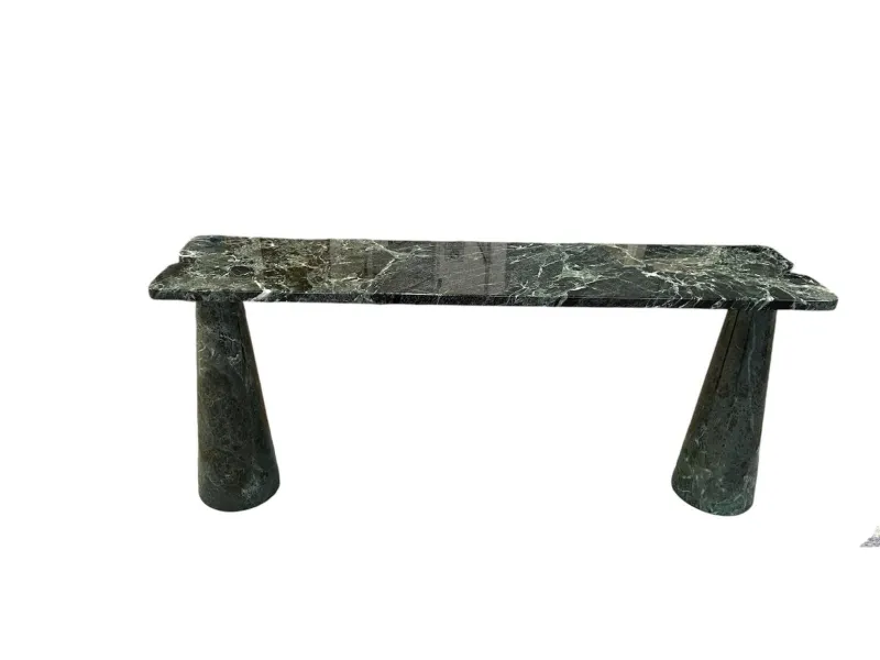 Pamono Alps Green Marble Eros Console by Angelo Mangiarotti for Skipper, 1990s> Console Tables