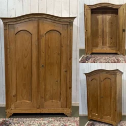 New Pamono Alsatian Fir Wardrobe, 1800s