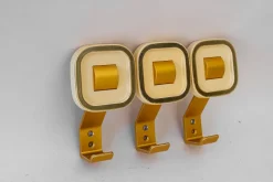 Sale Pamono Aluminium and Acrylic Glass Wall Hooks, Vienna, Austria, 1950s, Set of 3