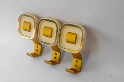 Sale Pamono Aluminium and Acrylic Glass Wall Hooks, Vienna, Austria, 1950s, Set of 3