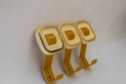 Sale Pamono Aluminium and Acrylic Glass Wall Hooks, Vienna, Austria, 1950s, Set of 3