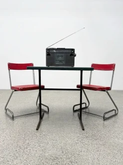 Online Pamono Aluminum Chairs with Matching Table by Cindy Crawford-Steiger for Embru, Set of 3