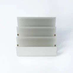 Pamono Aluminum Magazine Rack by Pierre Vandel for Espace Pierre Cardin, 1970s> Magazine Racks