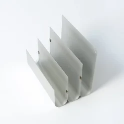 Pamono Aluminum Magazine Rack by Pierre Vandel for Espace Pierre Cardin, 1970s><noscript><img width=