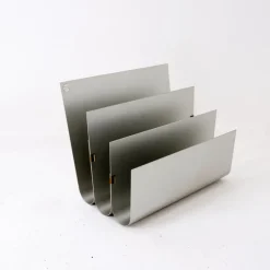 Hot Pamono Aluminum Magazine Rack by Pierre Vandel for Espace Pierre Cardin, 1970s