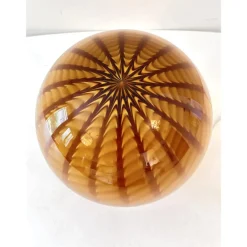 Discount Pamono Amber and Brown Spider Sphere Table Lamp in Murano Glass by Simoeng