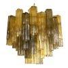 Online Pamono Amber and Fume Tronchi Murano Glass Chandelier by Simoeng