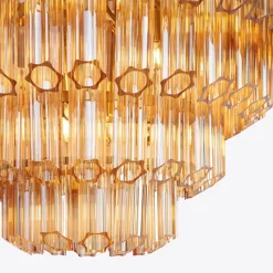 Clearance Pamono Amber Grande Palermo Chandelier from Pure White Lines