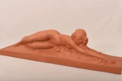 Discount Pamono Amedeo Gennarelli, Art Deco Nude of Young Lying Woman, 1920s, Terracotta