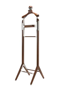 Sale Pamono American Black Walnut & Polished Stainless Steel Permanent Style Valet Stand by Honorific
