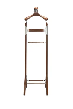 Sale Pamono American Black Walnut & Polished Stainless Steel Permanent Style Valet Stand by Honorific