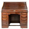 Pamono American Oak Roll-Top Desk, Czechoslovakia, 1930s> Desks