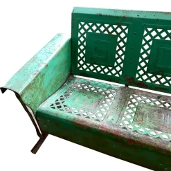 Pamono American Porch Glider with Original Green Paint by Bunting, 1950s><noscript><img width=