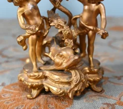Discount Pamono American Rococo Style Gilt Mantel Clock with Cherub, 1920s
