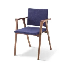 Pamono American Walnut and Fabric Luisa Chair by Franco Albini for Cassina><noscript><img width=