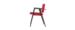 Pamono American Walnut and Fabric Luisa Chair by Franco Albini for Cassina><noscript><img width=