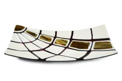 Pamono Amethyst & Aventurine Ivory Murano Glass Jurassico R40 Plate by Stefano Birello for VéVé Glass><noscript><img width=
