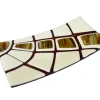 Best Pamono Amethyst & Aventurine Ivory Murano Glass Jurassico R30 Plate by Stefano Birello for VéVé Glass