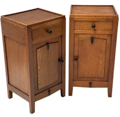 Hot Pamono Amsterdam School Art Deco Nightstands, 1920s, Set of 2