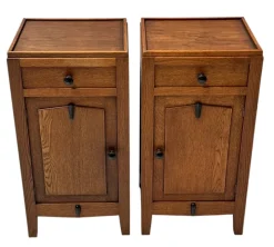 Hot Pamono Amsterdam School Art Deco Nightstands, 1920s, Set of 2