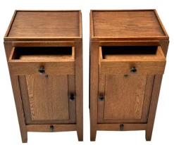 Hot Pamono Amsterdam School Art Deco Nightstands, 1920s, Set of 2