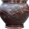 Pamono Ancient Japanese Bronze Planter, 1890s> Planters And Jardiniere