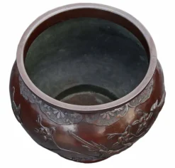 Pamono Ancient Japanese Bronze Planter, 1890s><noscript><img width=