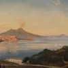Discount Pamono Ancient View of the Bay of Naples, Original Oil Painting, 19th-Century