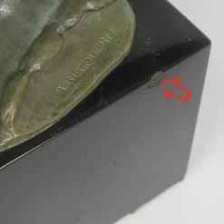 New Pamono André Vincent Becquerel, Art Deco Sculpture, Bronze, 20th Century