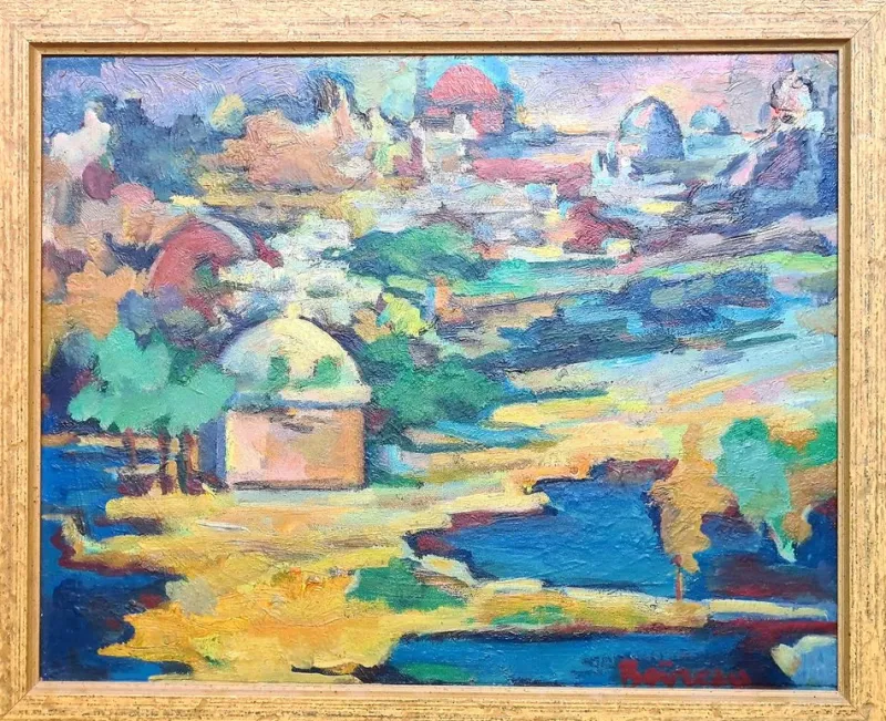 Pamono Andre Boureau after Othon Freize, Fauvist Algeria, 1920s-1940s, Oil on Board, Framed> Painting