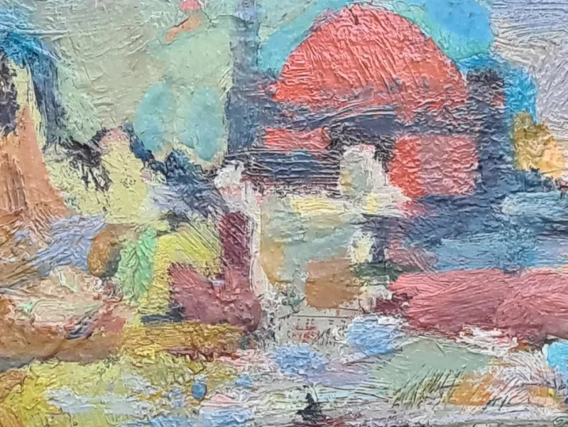 Pamono Andre Boureau after Othon Freize, Fauvist Algeria, 1920s-1940s, Oil on Board, Framed> Painting