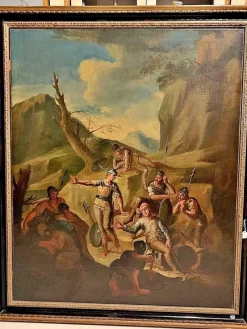 Best Pamono Andrea Locatelli, Soldiers Resting at a Bivoua, Paintings, Set of 2