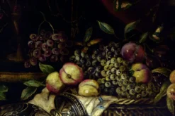 Pamono Andrea Marinell, Large Still Life with Fruits, Oil on Canvas, 1980s, Framed><noscript><img width=
